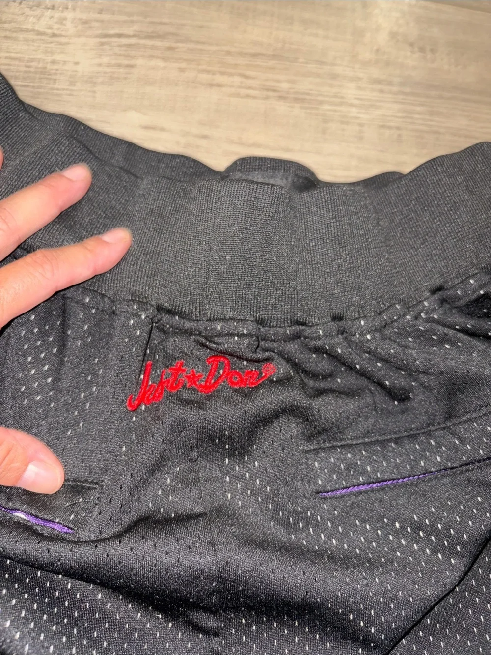 Just Don NBA Miami Heat 1996-97 Stitched Black Basketball Shorts